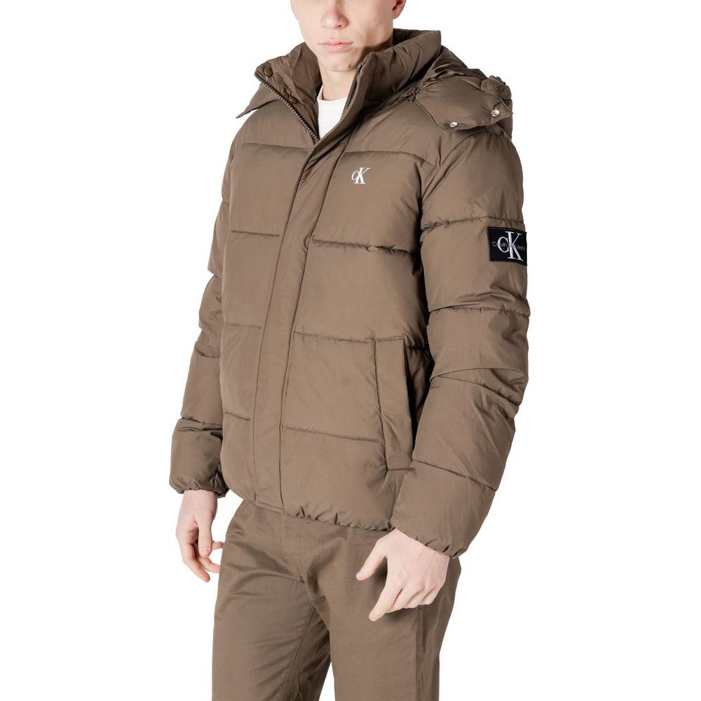 Calvin Klein Jeans Gray Polyamide Jacket Calvin Klein Jeans Dim Gray