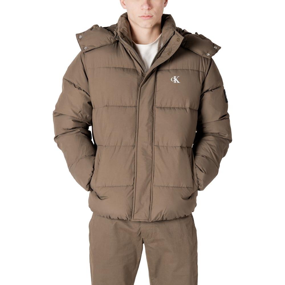Calvin Klein Jeans Gray Polyamide Jacket Calvin Klein Jeans Dim Gray