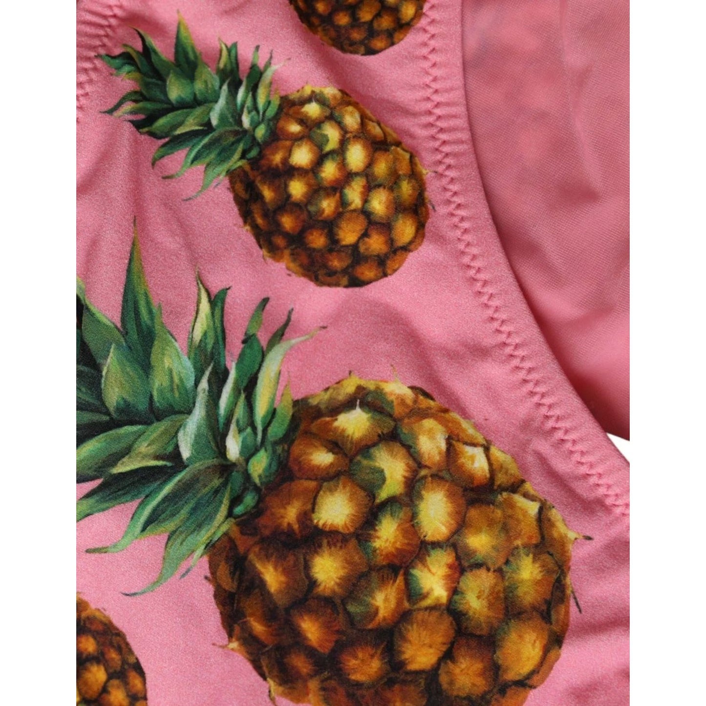 Dolce & Gabbana Pink Pineapple Swimsuit Bikini Bottom Swimwear Dolce & Gabbana Rosy Brown