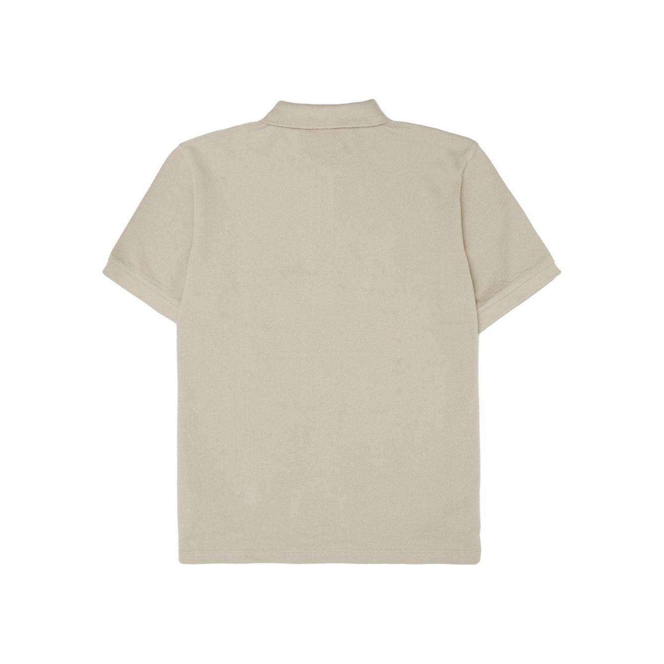 Burberry Pale Stone Cotton Collared Polo Shirt Burberry Gray