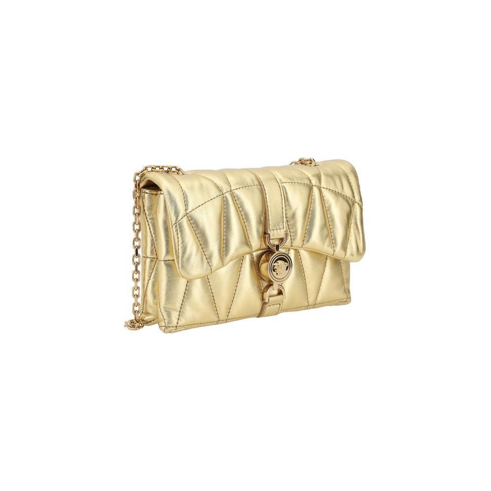 Versace Lambskin Kleio Mini Shoulder Bag Versace Tan