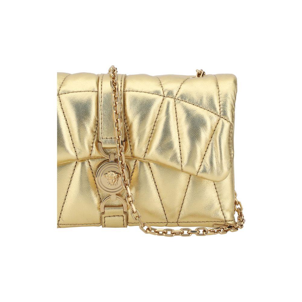 Versace Lambskin Kleio Mini Shoulder Bag Versace Tan