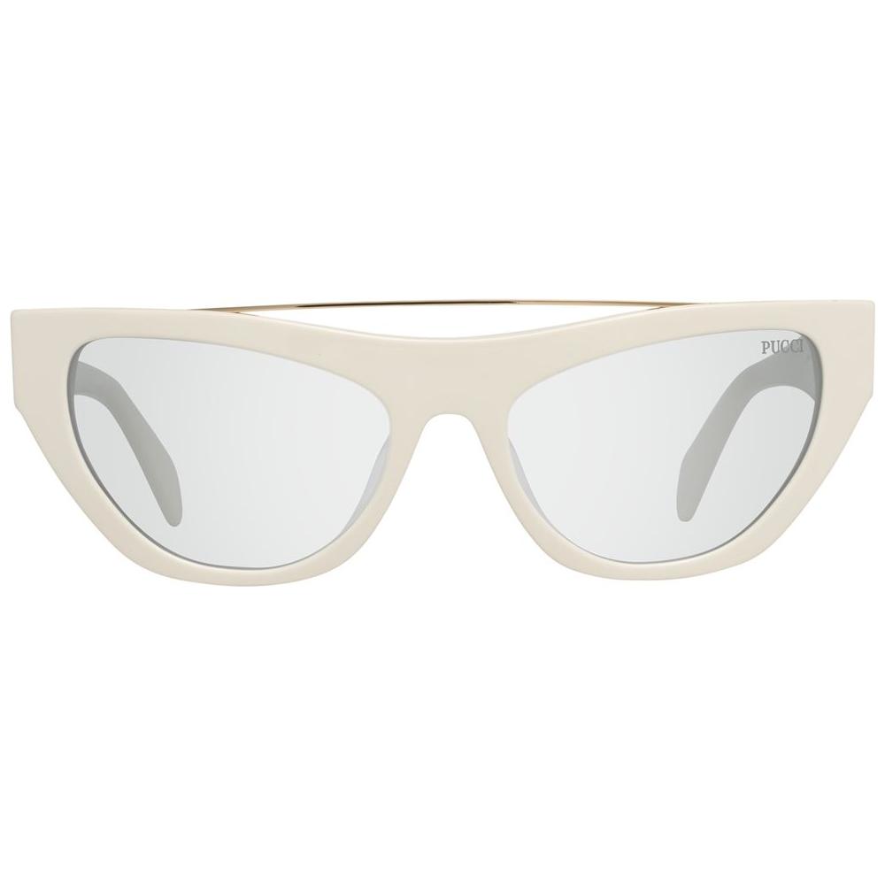 Emilio Pucci White Metal Sunglasses Emilio Pucci Light Gray