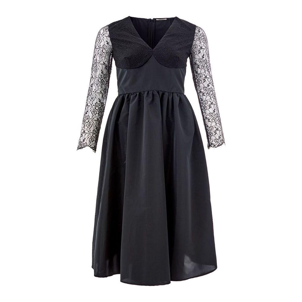 Lardini Elegant Black Polyester Dress LA-1149676-IT40|S