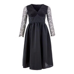 Lardini Elegant Black Polyester Dress LA-1149676-IT40|S