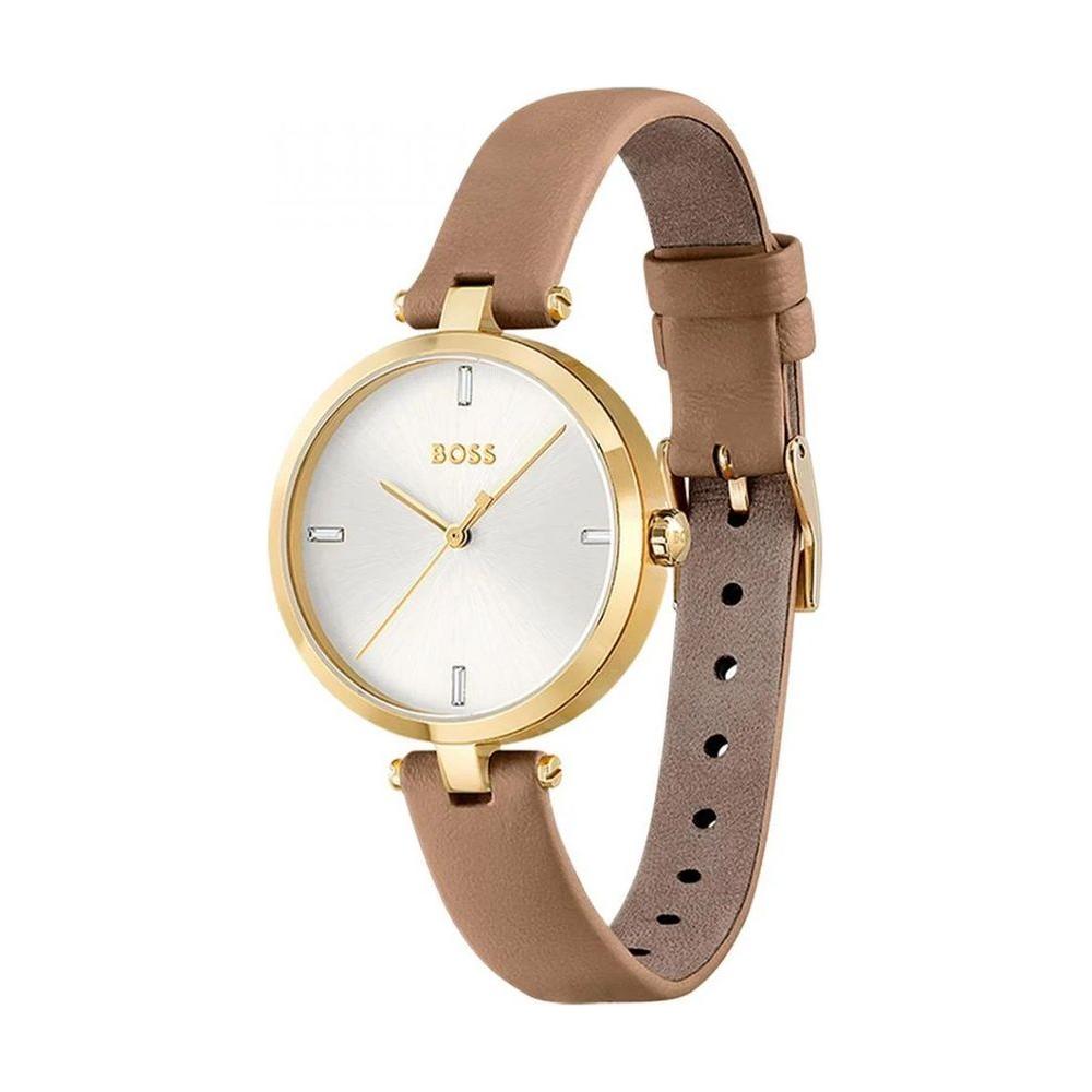 Hugo Boss Beige Leather Watch