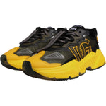 Dolce & Gabbana Yellow Black Daymaster Low Top Sneaker Shoes