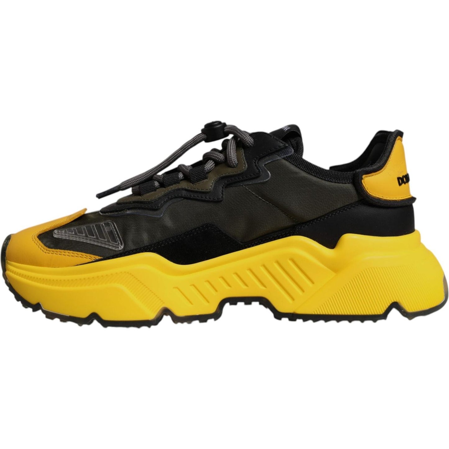 Dolce & Gabbana Yellow Black Daymaster Low Top Sneaker Shoes