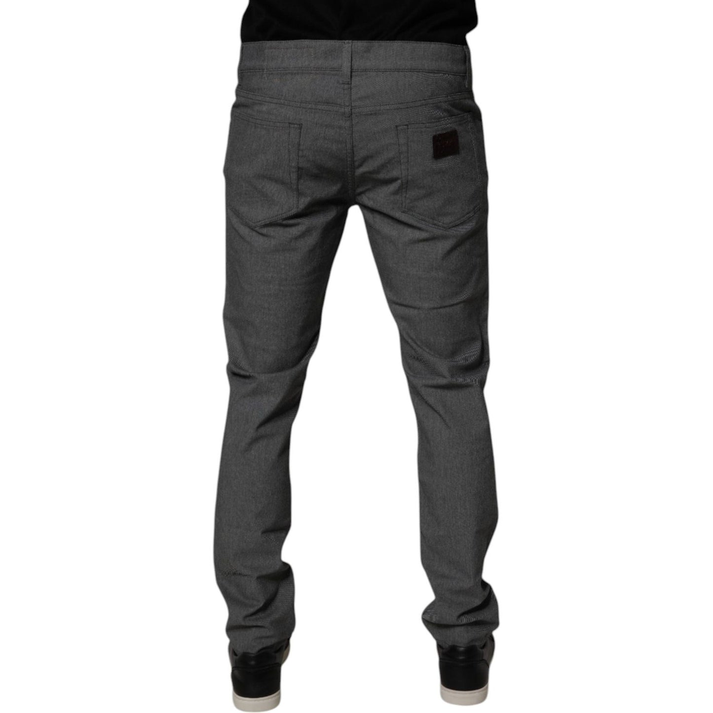 Dolce & Gabbana Gray Cotton Stretch Skinny Denim Jeans Dolce & Gabbana Dark Slate Gray
