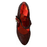 Dolce & Gabbana Red Floral Crystal Heels CINDERELLA Shoes LA7284-38.5