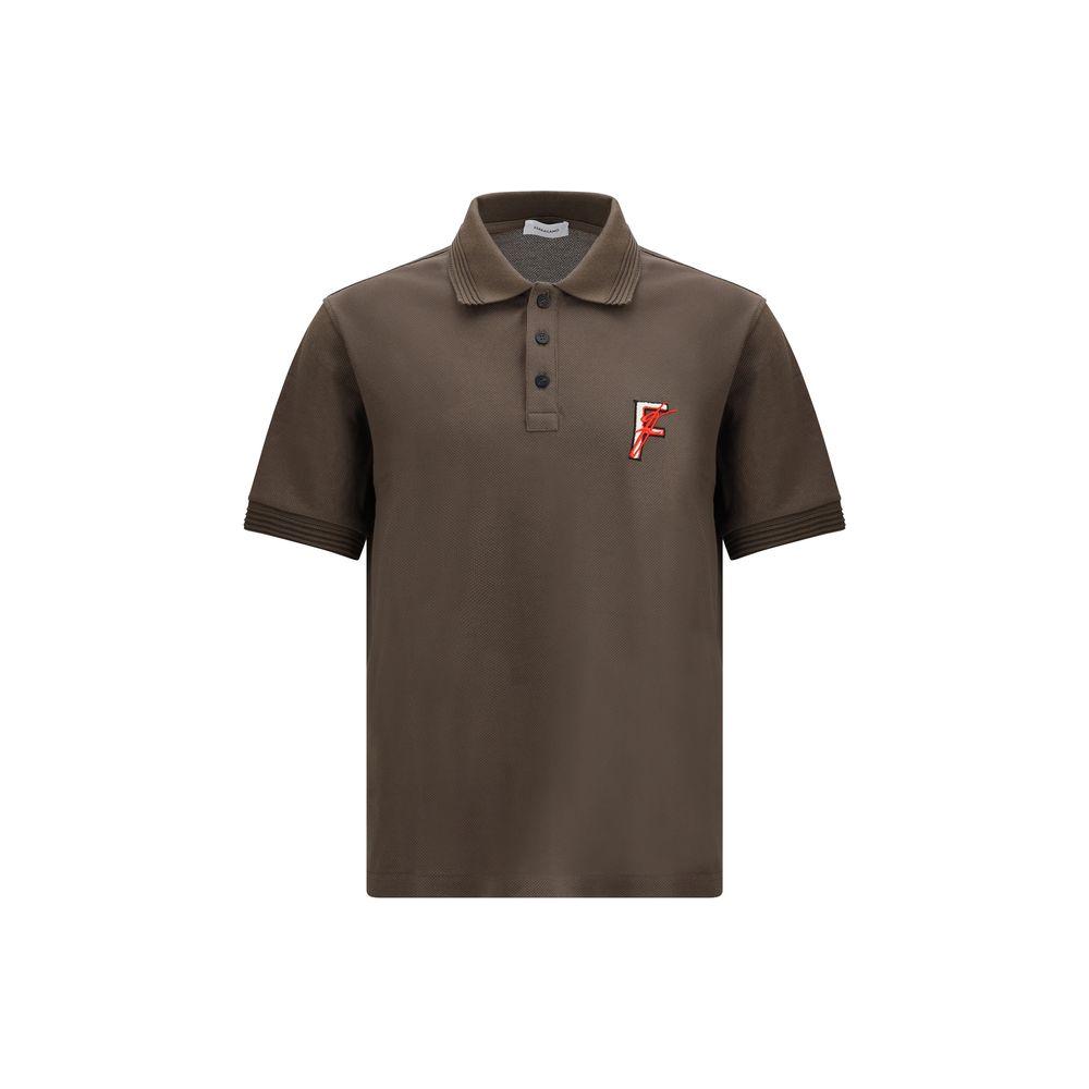 Ferragamo Logoed Polo Shirt Ferragamo Dark Slate Gray