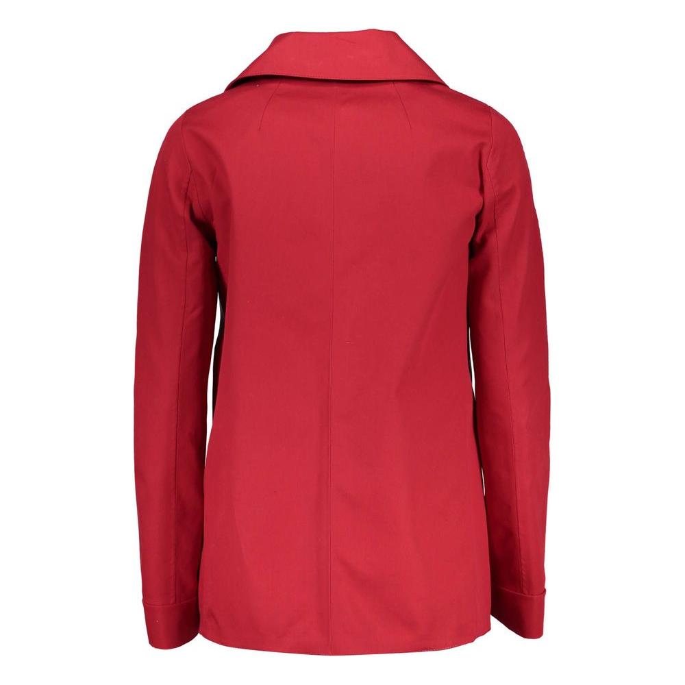 Gant Red Cotton Women Jacket Gant Firebrick