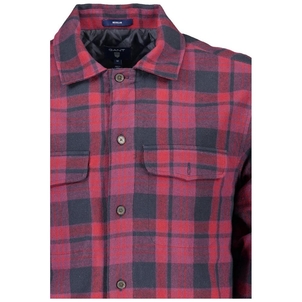 Gant Purple Cotton Men Shirt Gant Dim Gray