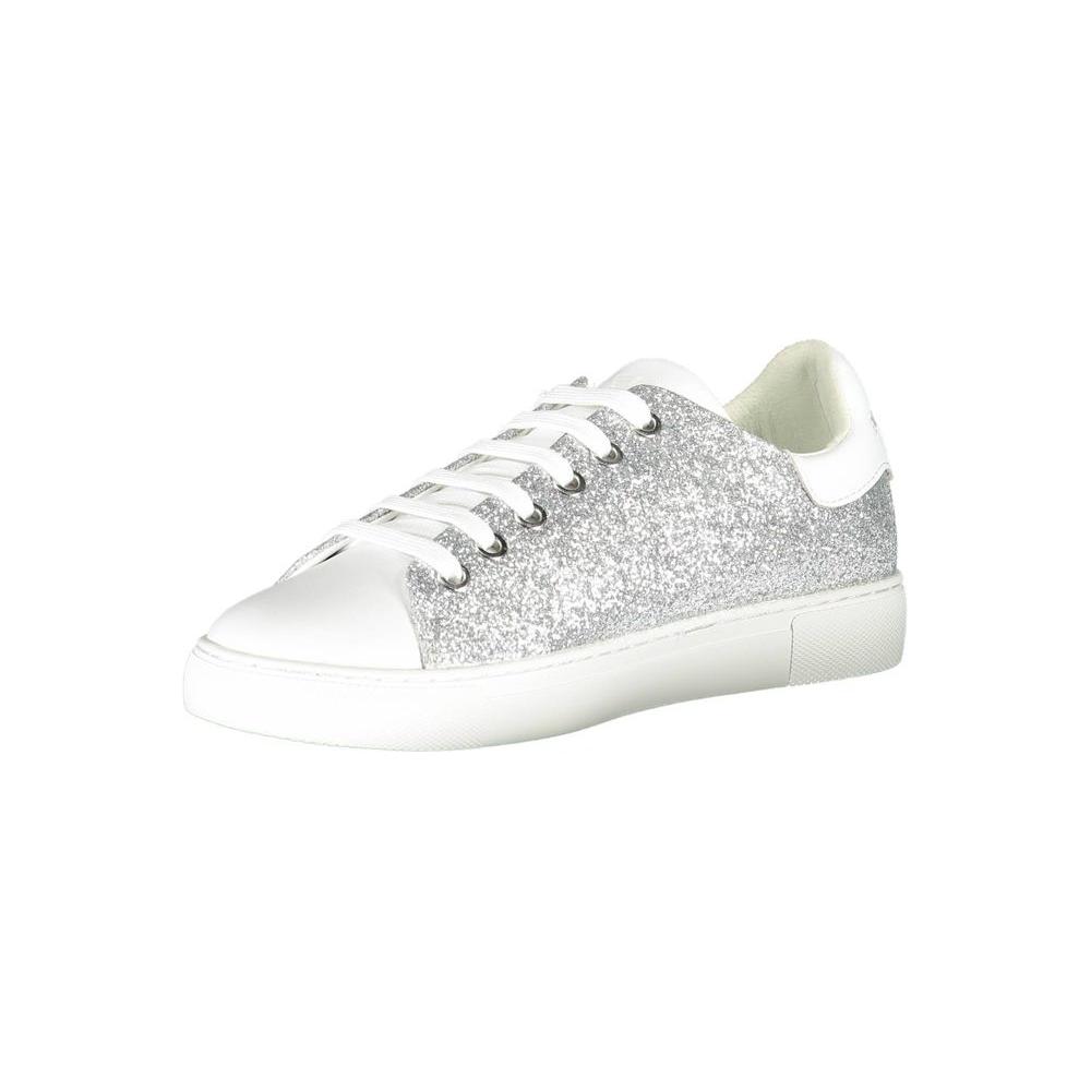 Emporio Armani Silver Polyester Women Sneaker Emporio Armani Light Gray