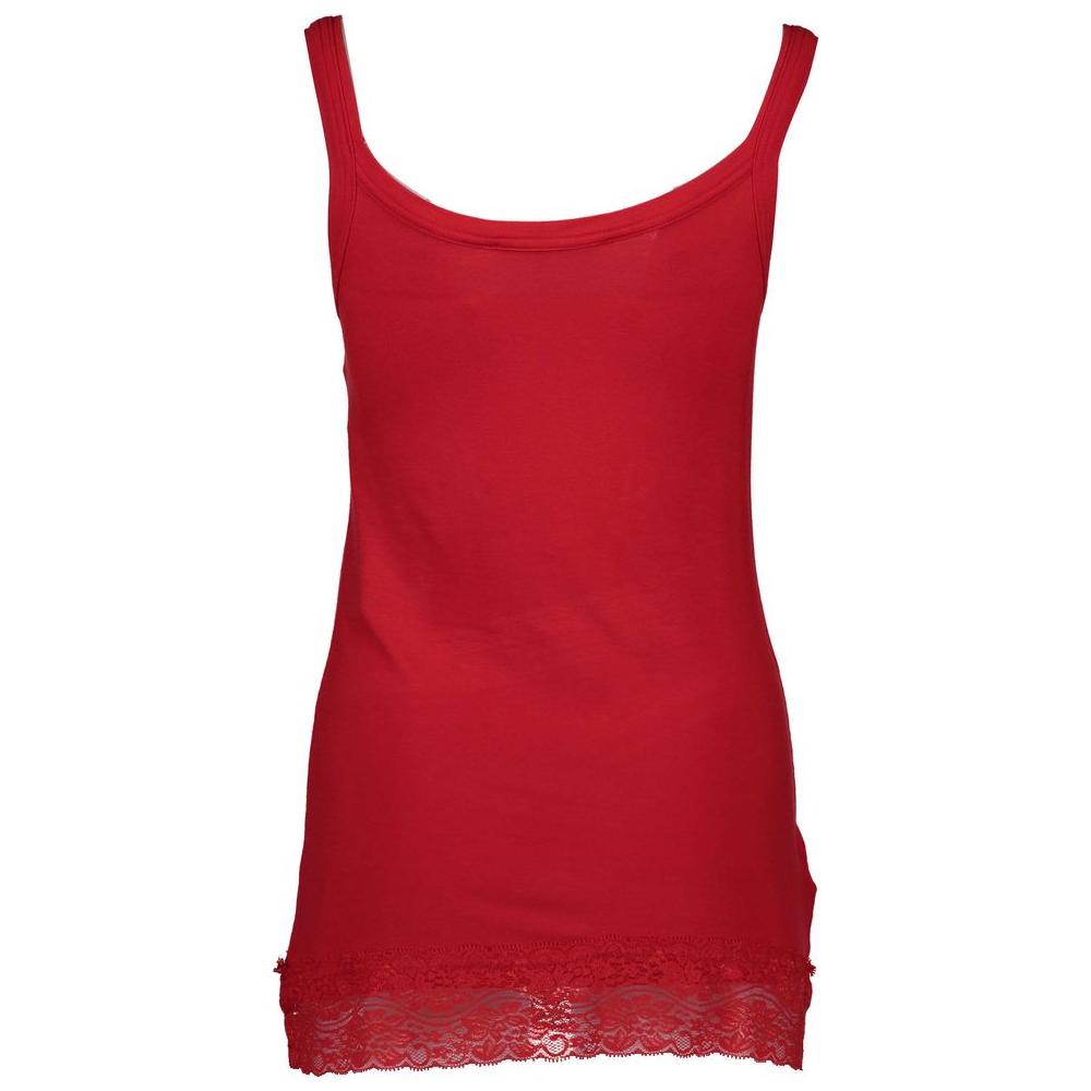 Silvian Heach Red Cotton Women Top Silvian Heach Firebrick
