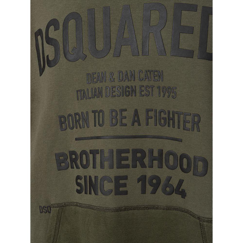 Dsquared² Green Cotton Sweater Dsquared² Dark Slate Gray
