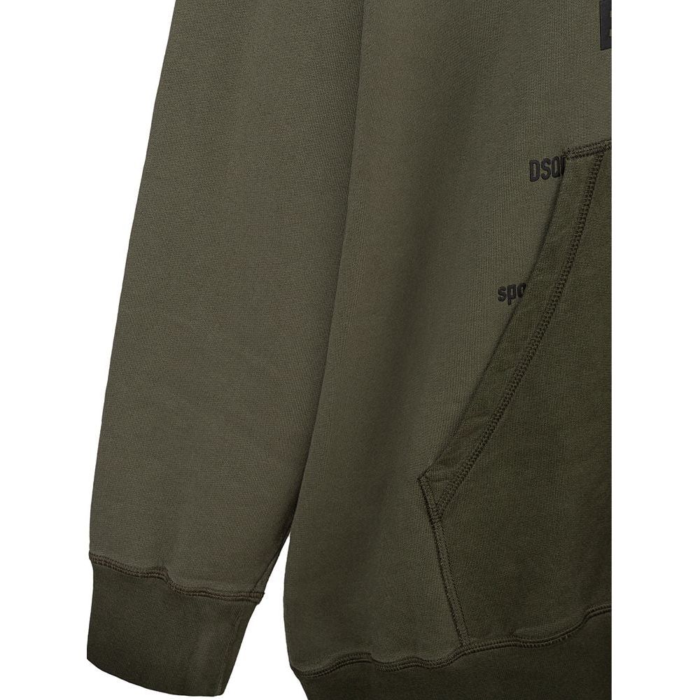 Dsquared² Green Cotton Sweater Dsquared² Dark Slate Gray