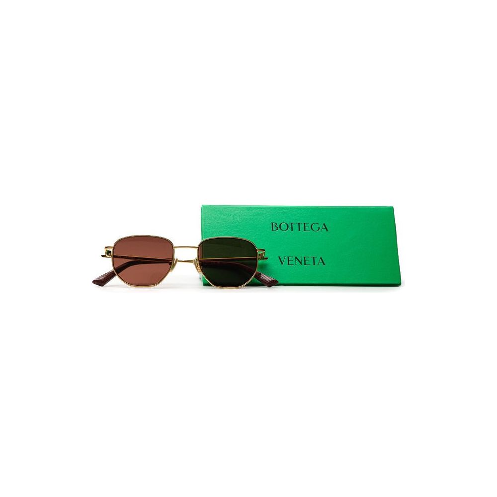 Bottega Veneta Gold Metal Sunglasses Bottega Veneta Gray