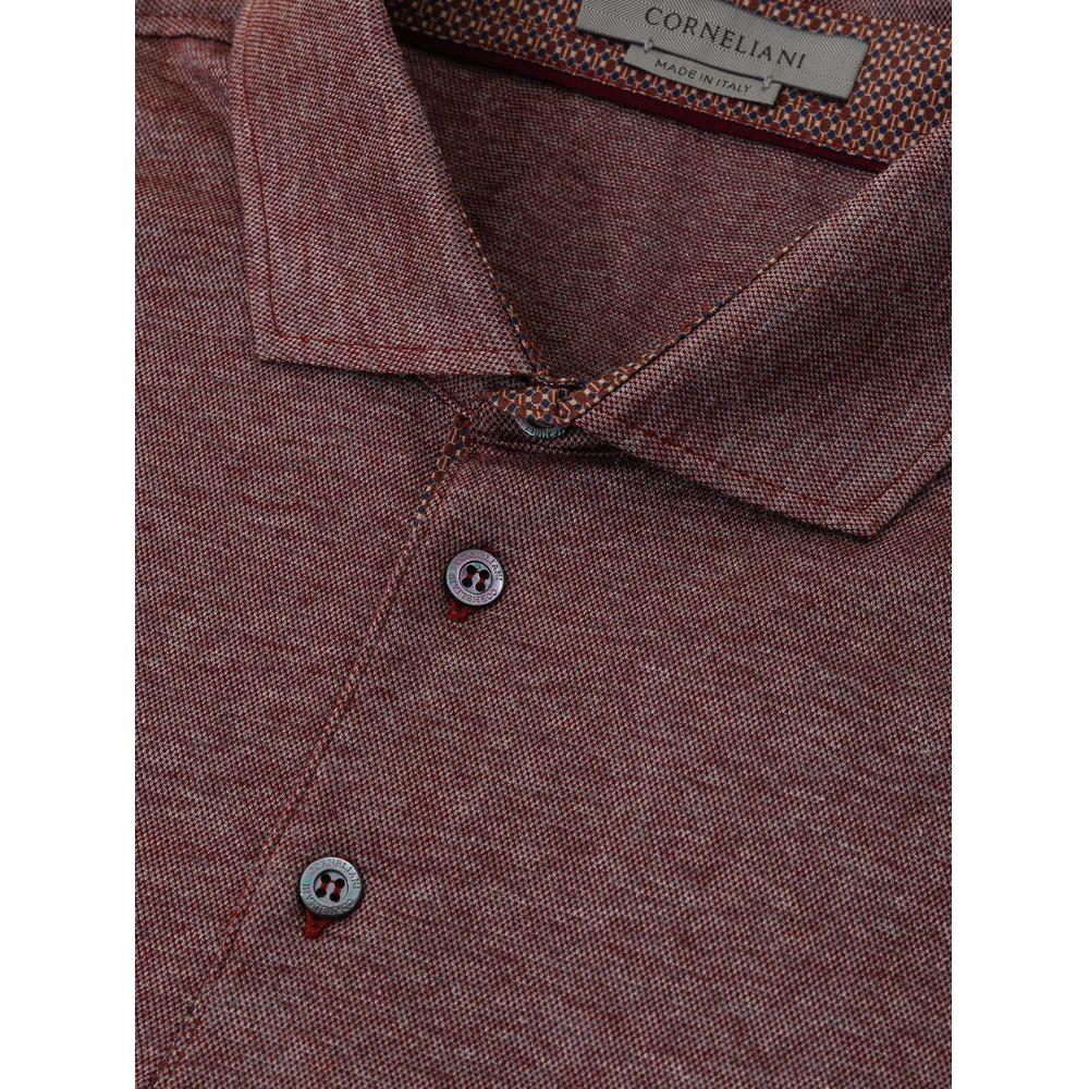 Corneliani Purple Cotton Polo Shirt Corneliani Dark Olive Green