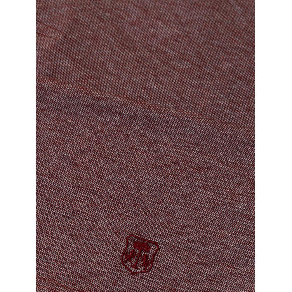 Corneliani Purple Cotton Polo Shirt Corneliani Dark Olive Green