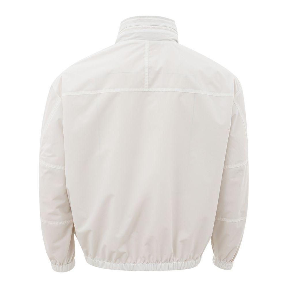 Armani Exchange Beige Polyamide Jacket for the Modern Man Armani Exchange Light Gray