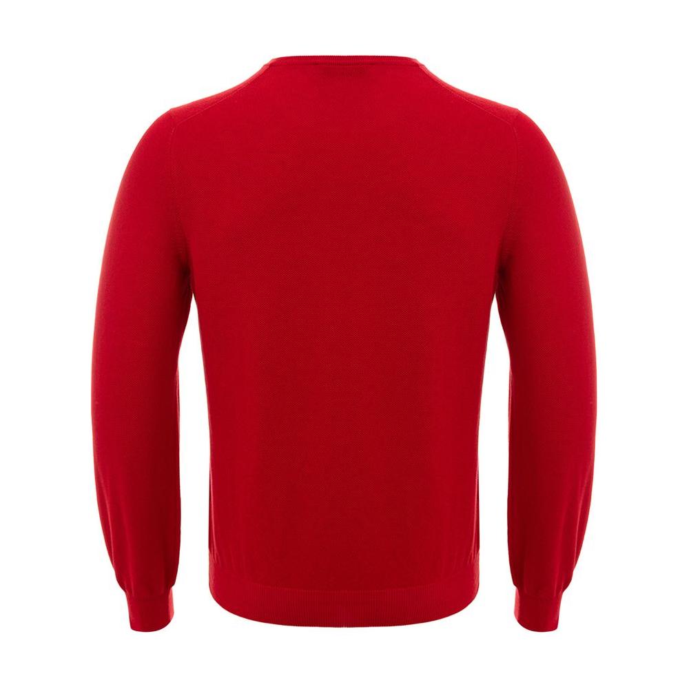 Gran Sasso Red Cotton Sweater Gran Sasso Dark Red