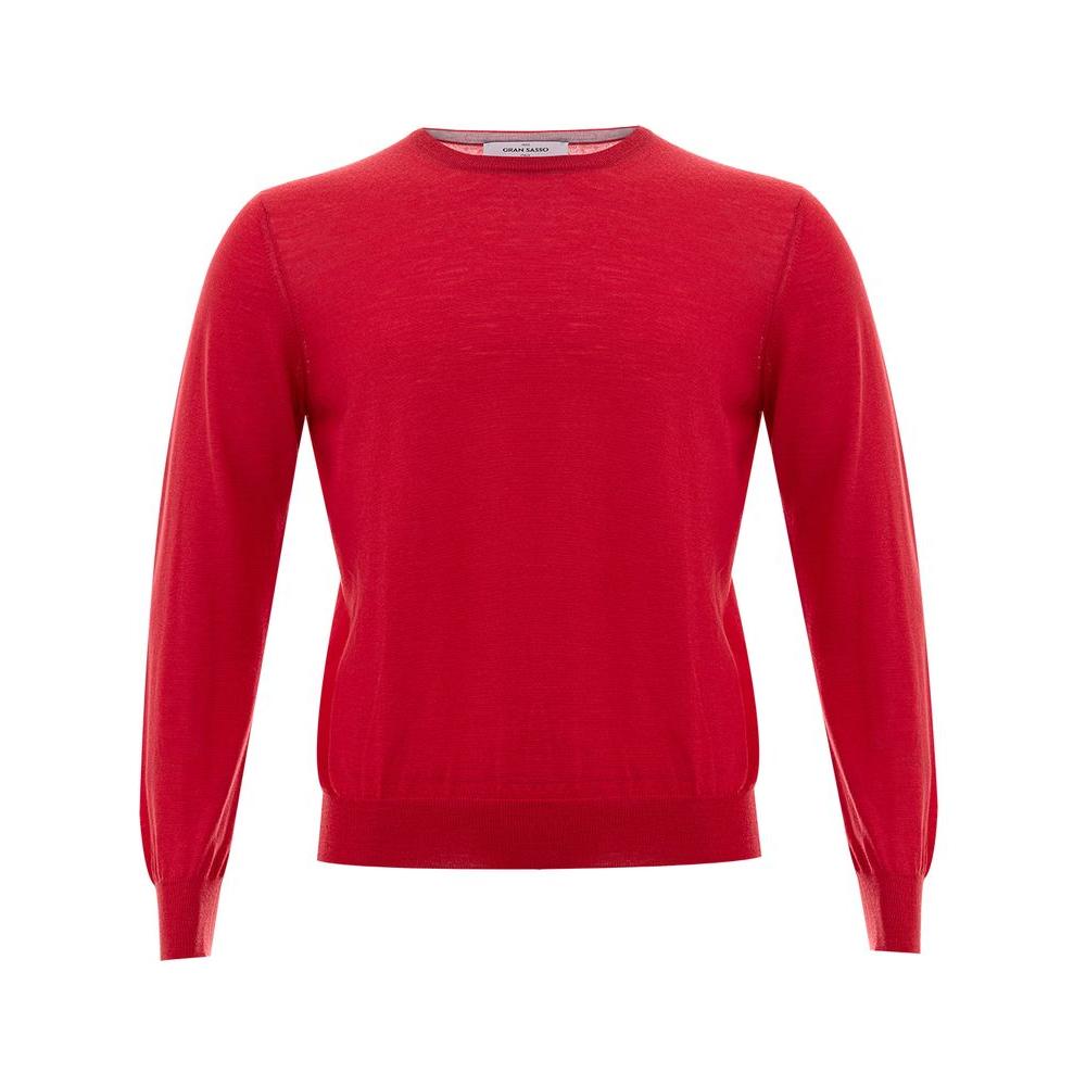 Gran Sasso Elegant Red Wool Sweater for Men Gran Sasso Firebrick