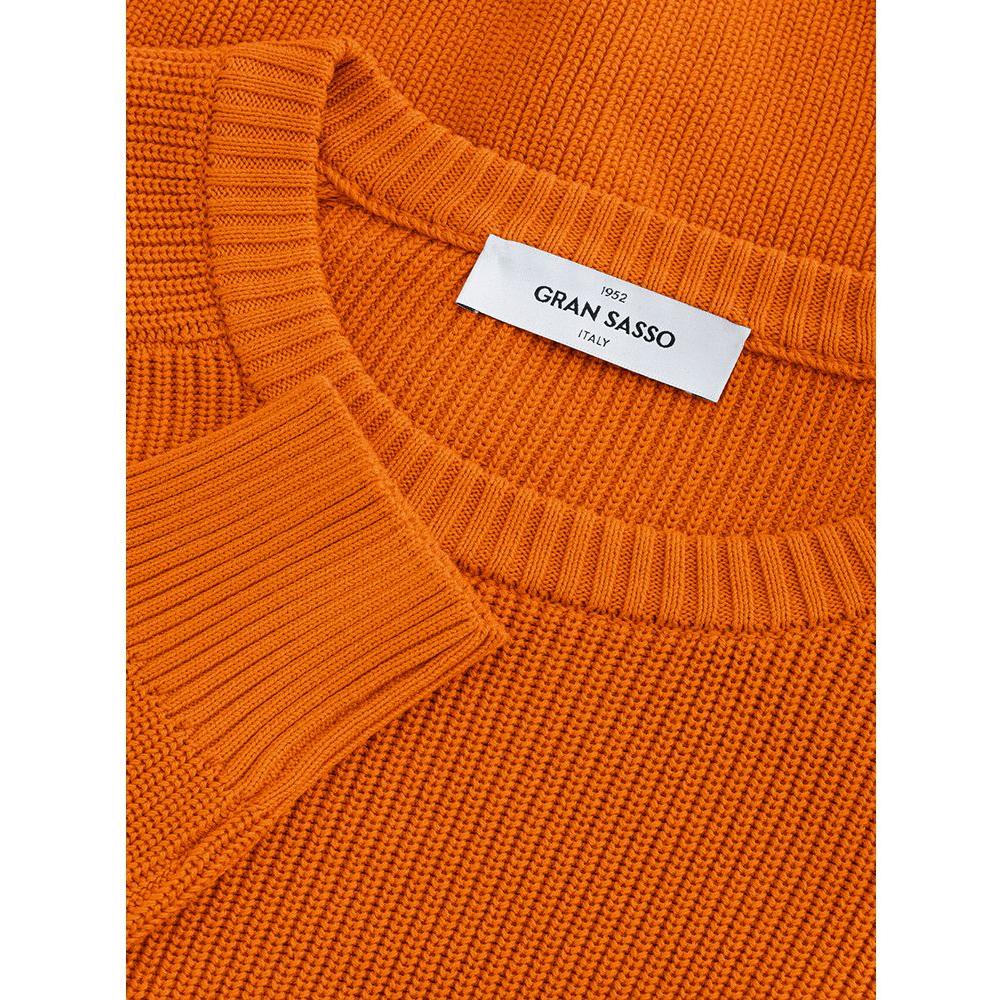 Gran Sasso Italian Cotton Chic Orange Sweater Gran Sasso Chocolate