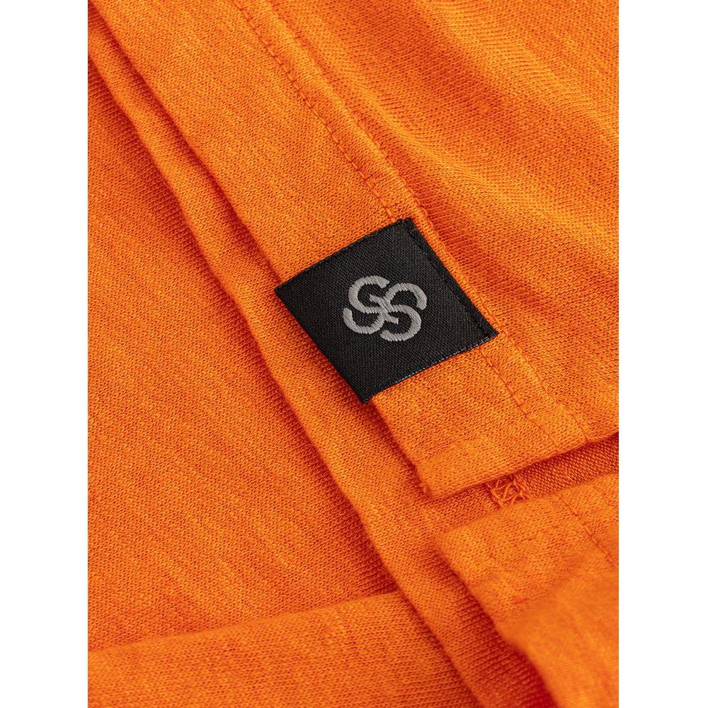 Gran Sasso Elegant Orange Linen Polo Shirt Gran Sasso Chocolate
