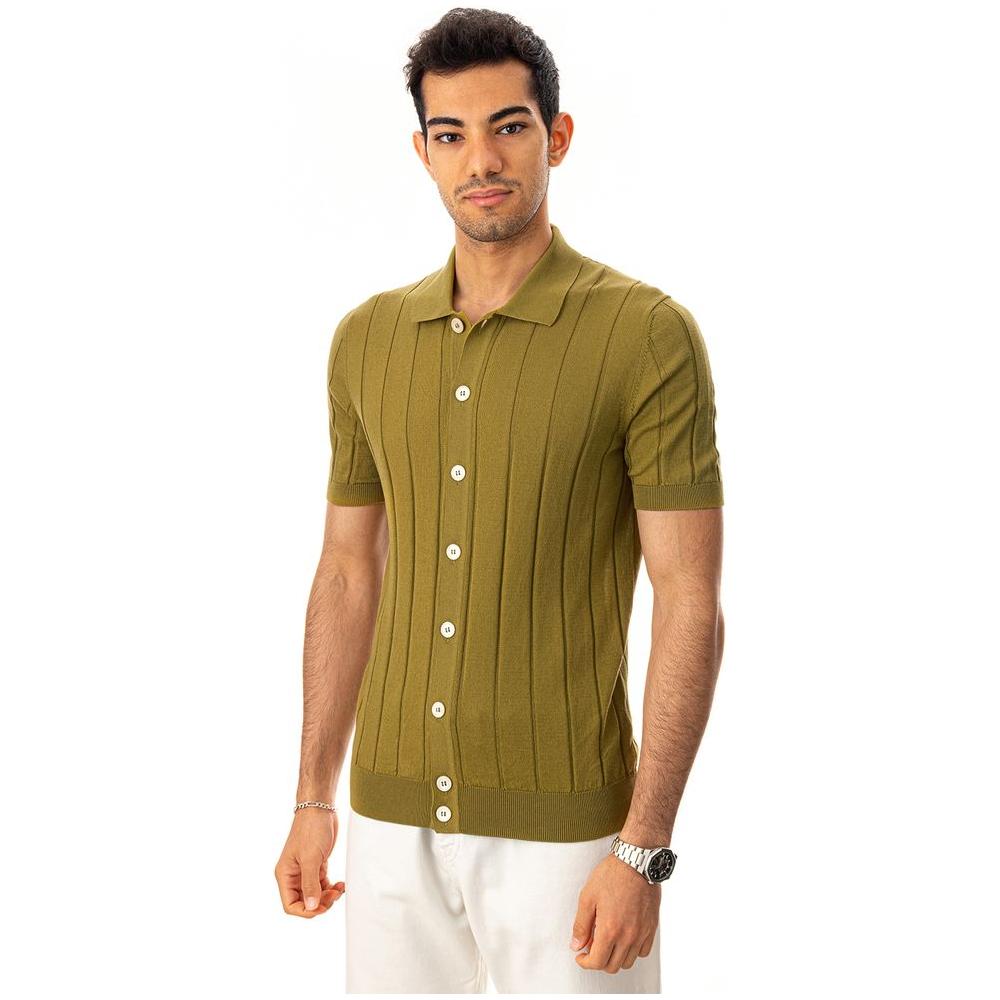 Gran Sasso Elegant Green Cotton T-Shirt for Men Gran Sasso Sienna