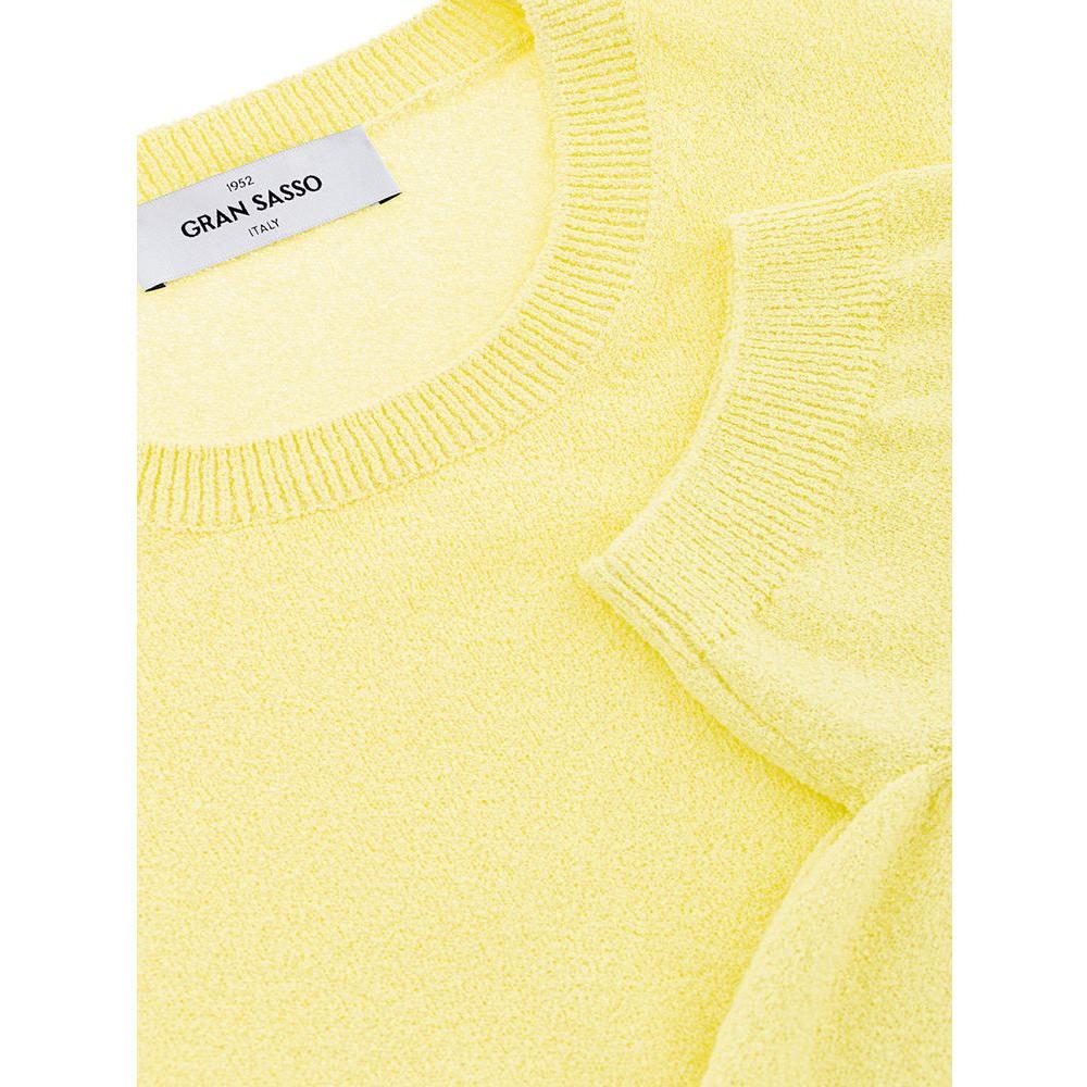 Gran Sasso Sunny Cotton Luxury Tee for the Discerning Gentleman Gran Sasso Pale Goldenrod