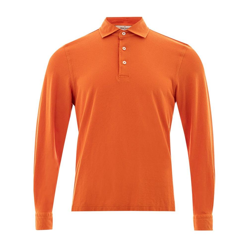 Gran Sasso Elegant Orange Cotton Polo for Men Gran Sasso Chocolate