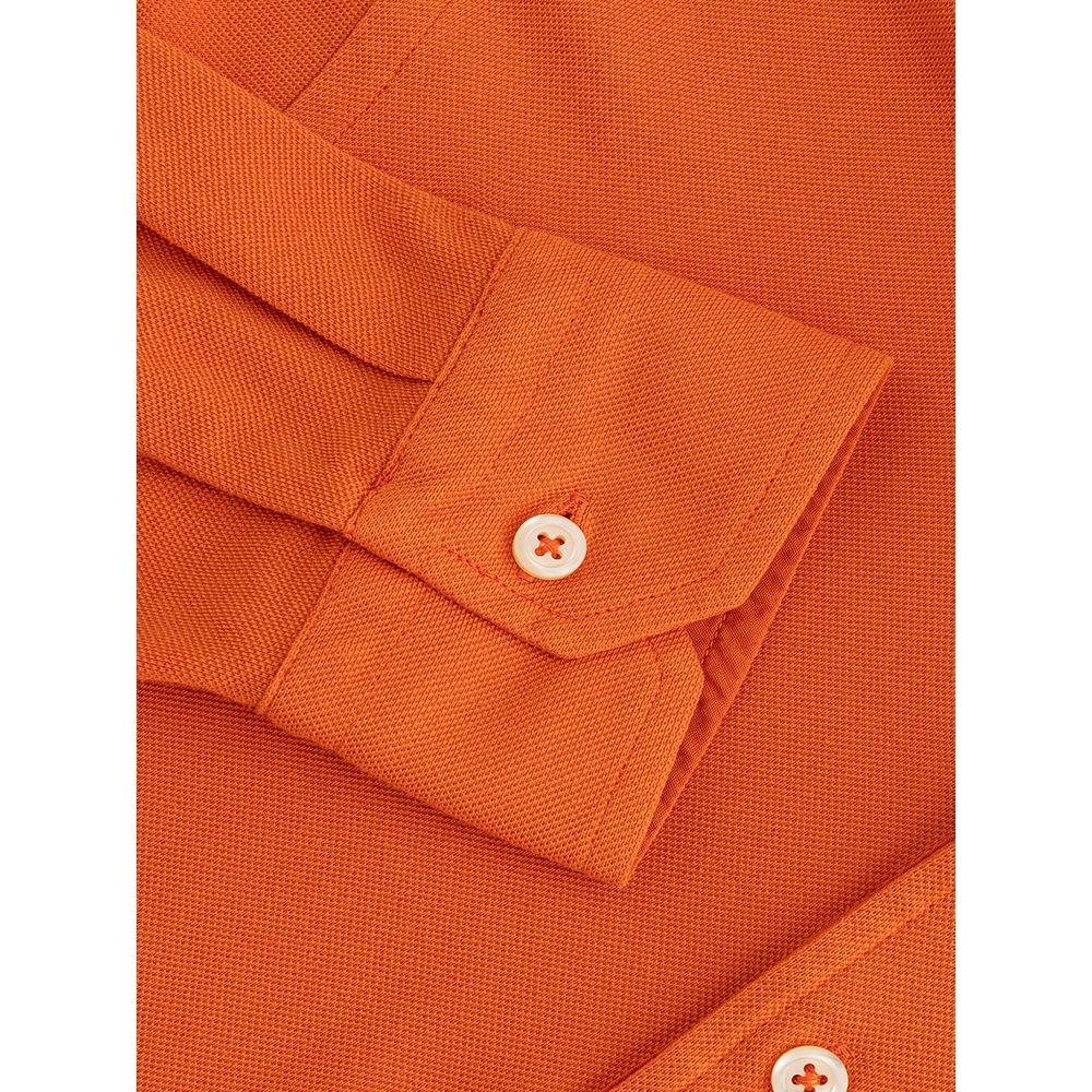 Gran Sasso Elegant Orange Cotton Polo for Men Gran Sasso Chocolate