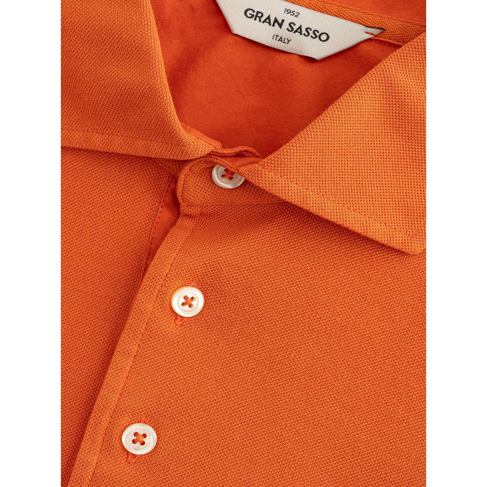 Gran Sasso Elegant Orange Cotton Polo for Men Gran Sasso Chocolate