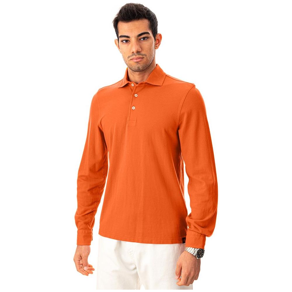 Gran Sasso Elegant Orange Cotton Polo for Men Gran Sasso Chocolate