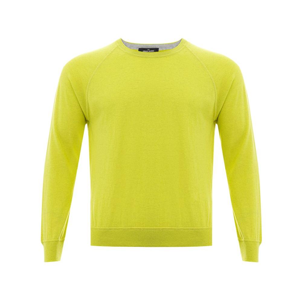 Gran Sasso Sunny Yellow Italian Cotton Sweater Gran Sasso Goldenrod