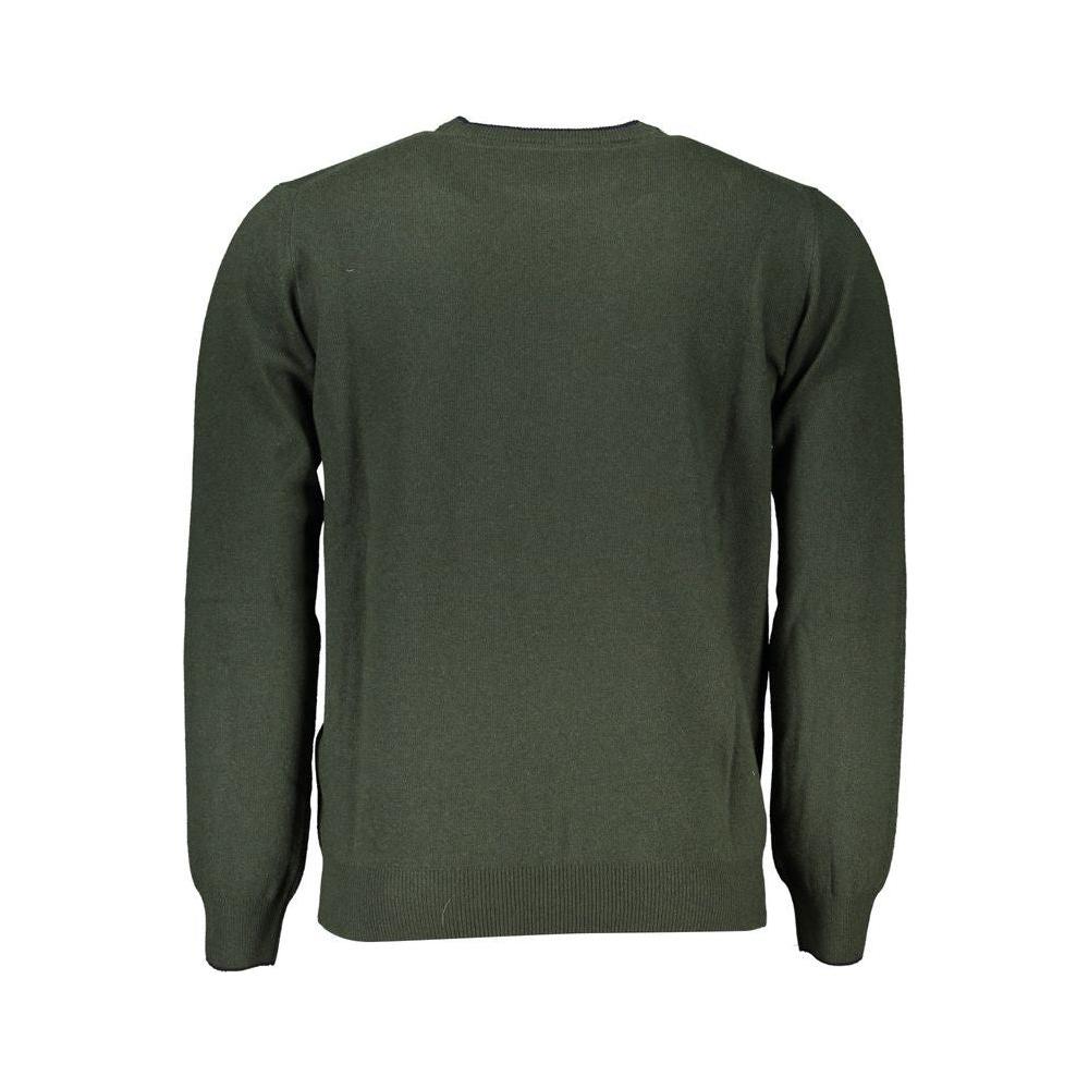 Harmont & Blaine Chic Green Crew Neck Designer Sweater Harmont & Blaine Dark Slate Gray