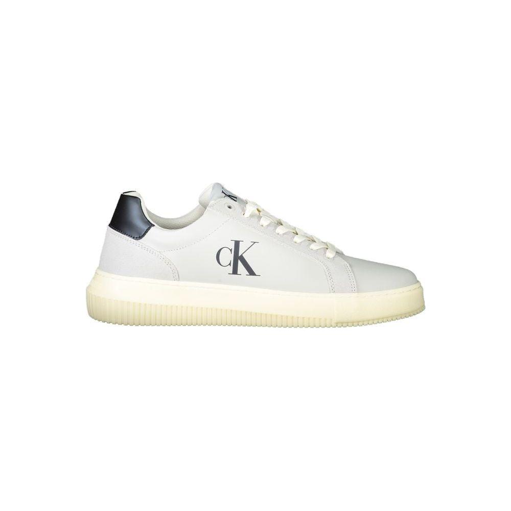 Calvin Klein Gray Polyethylene Men Sneaker Calvin Klein Antique White