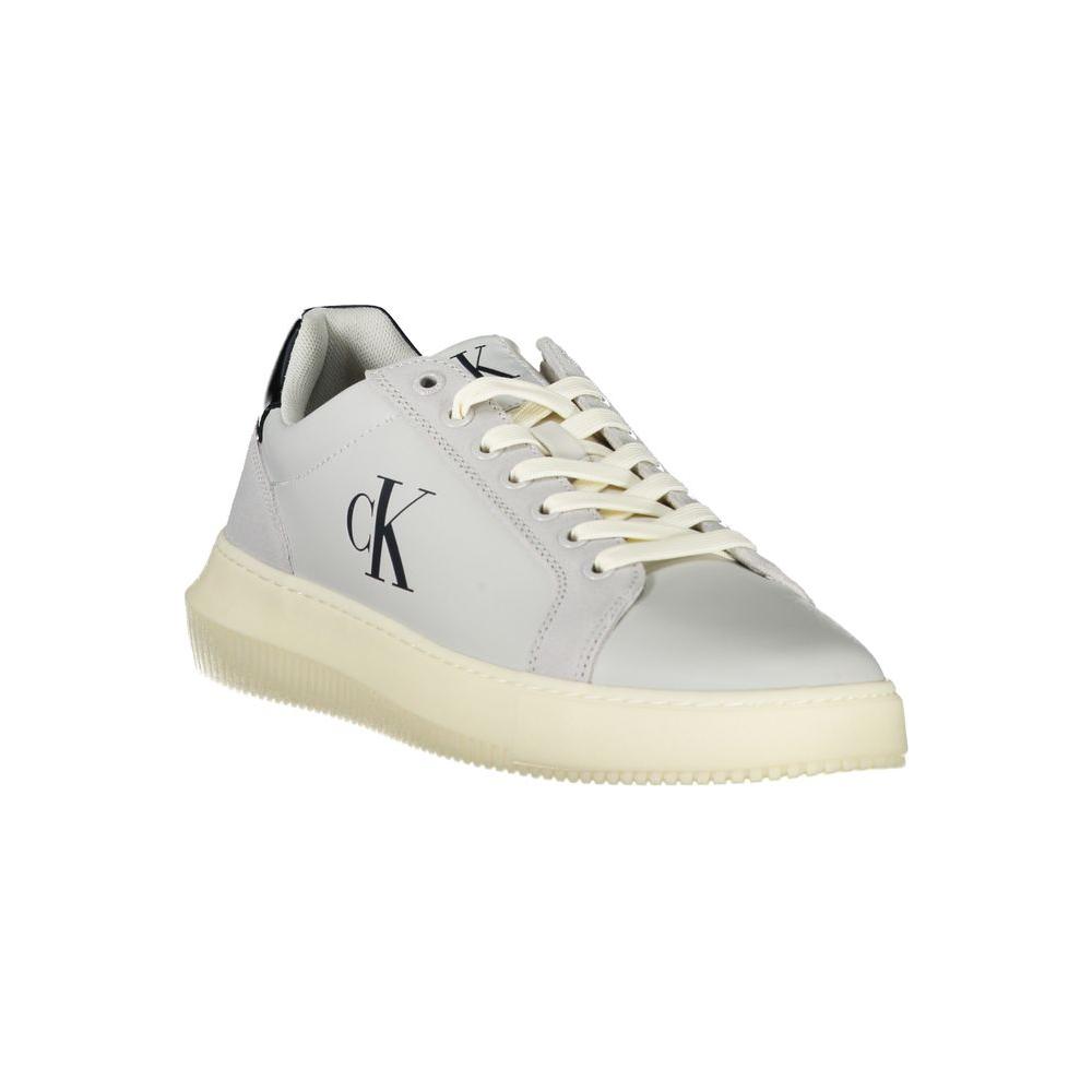 Calvin Klein Gray Polyethylene Men Sneaker Calvin Klein Light Gray