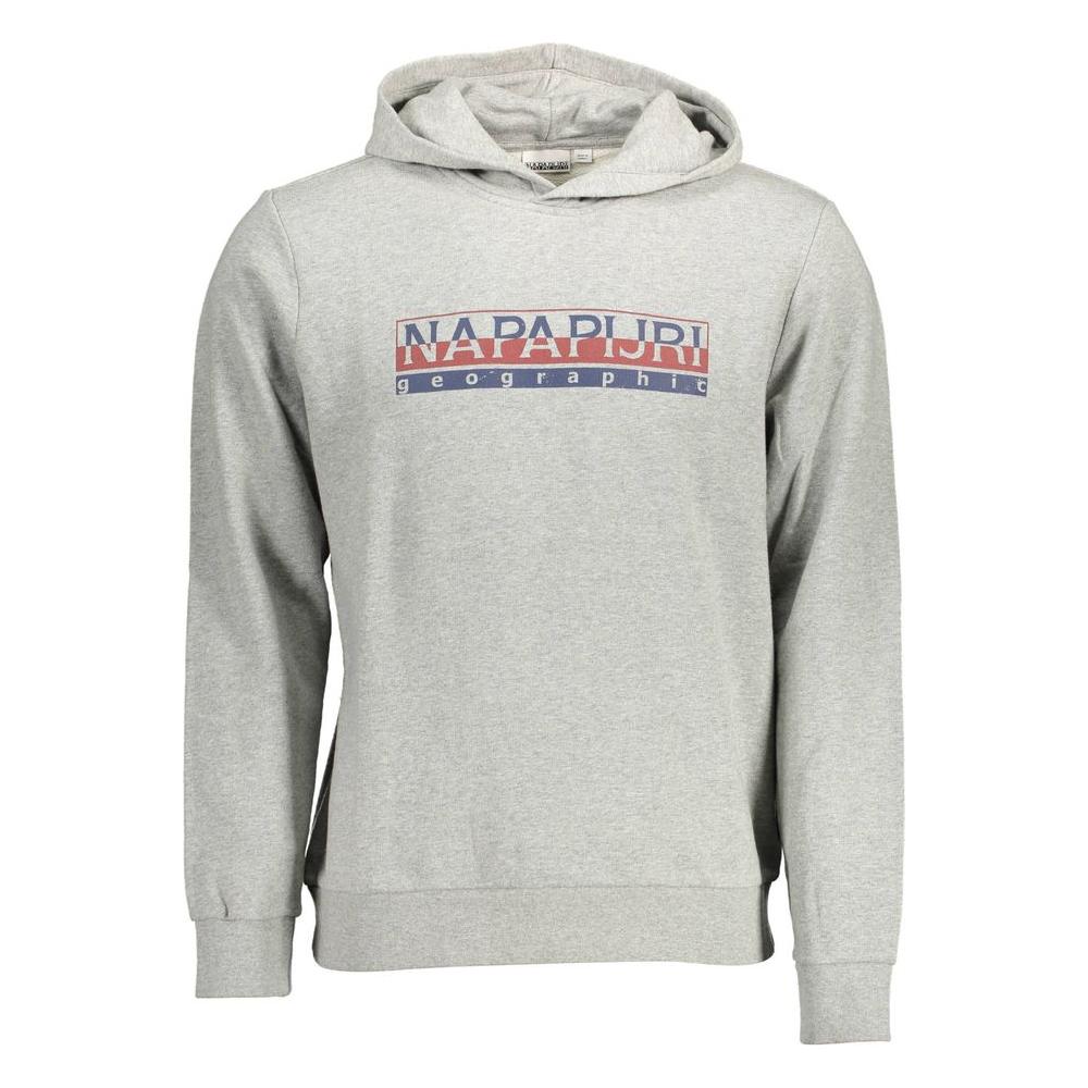 Napapijri Gray Cotton Men Sweater Napapijri Gray