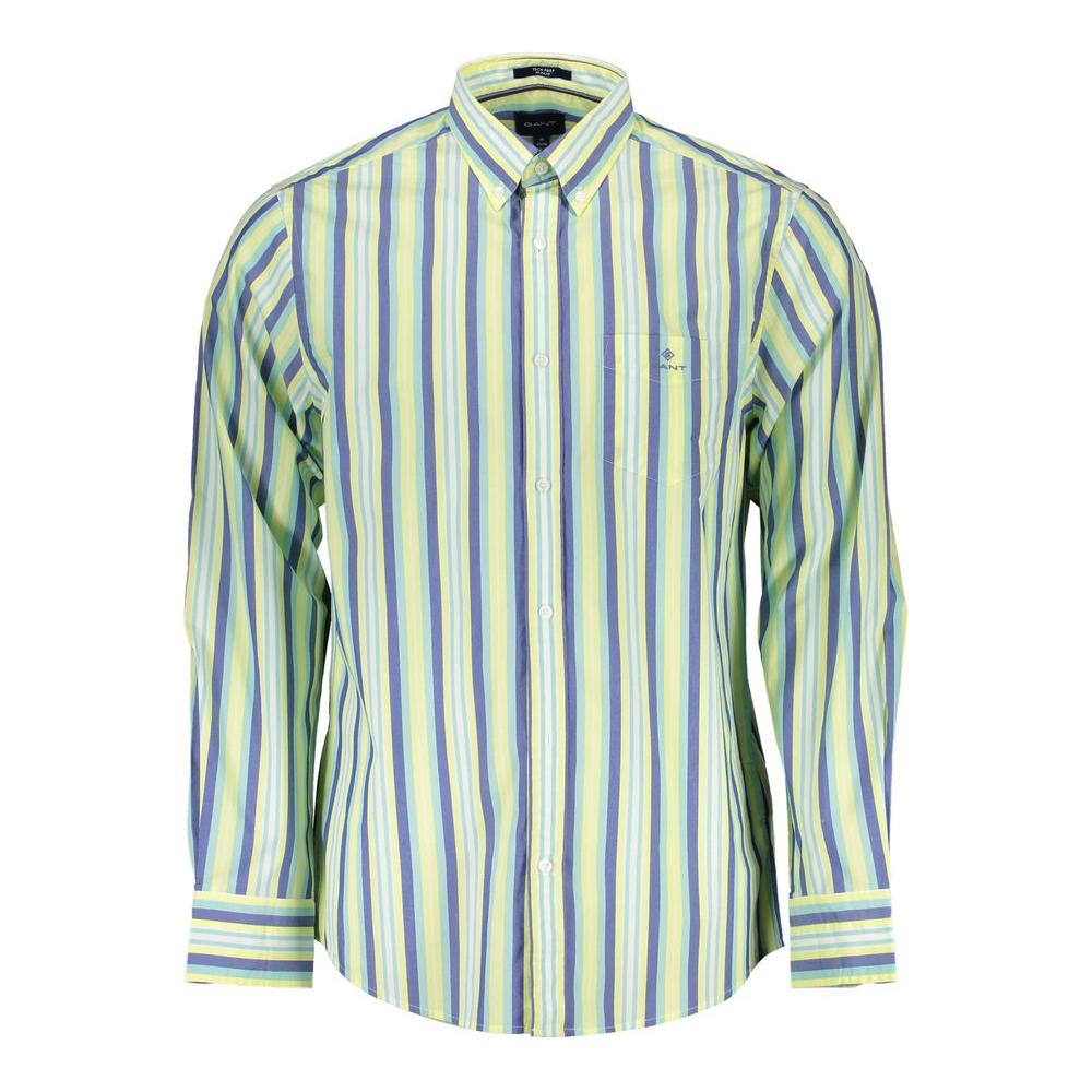 Gant Yellow Cotton Men Shirt Gant Light Gray