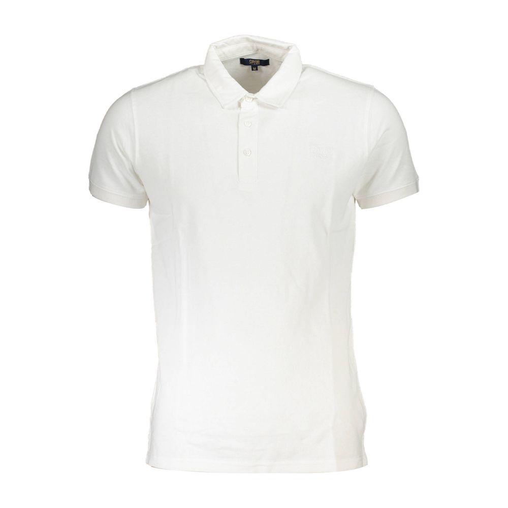 Cavalli Class White Cotton Polo Shirt Cavalli Class Beige