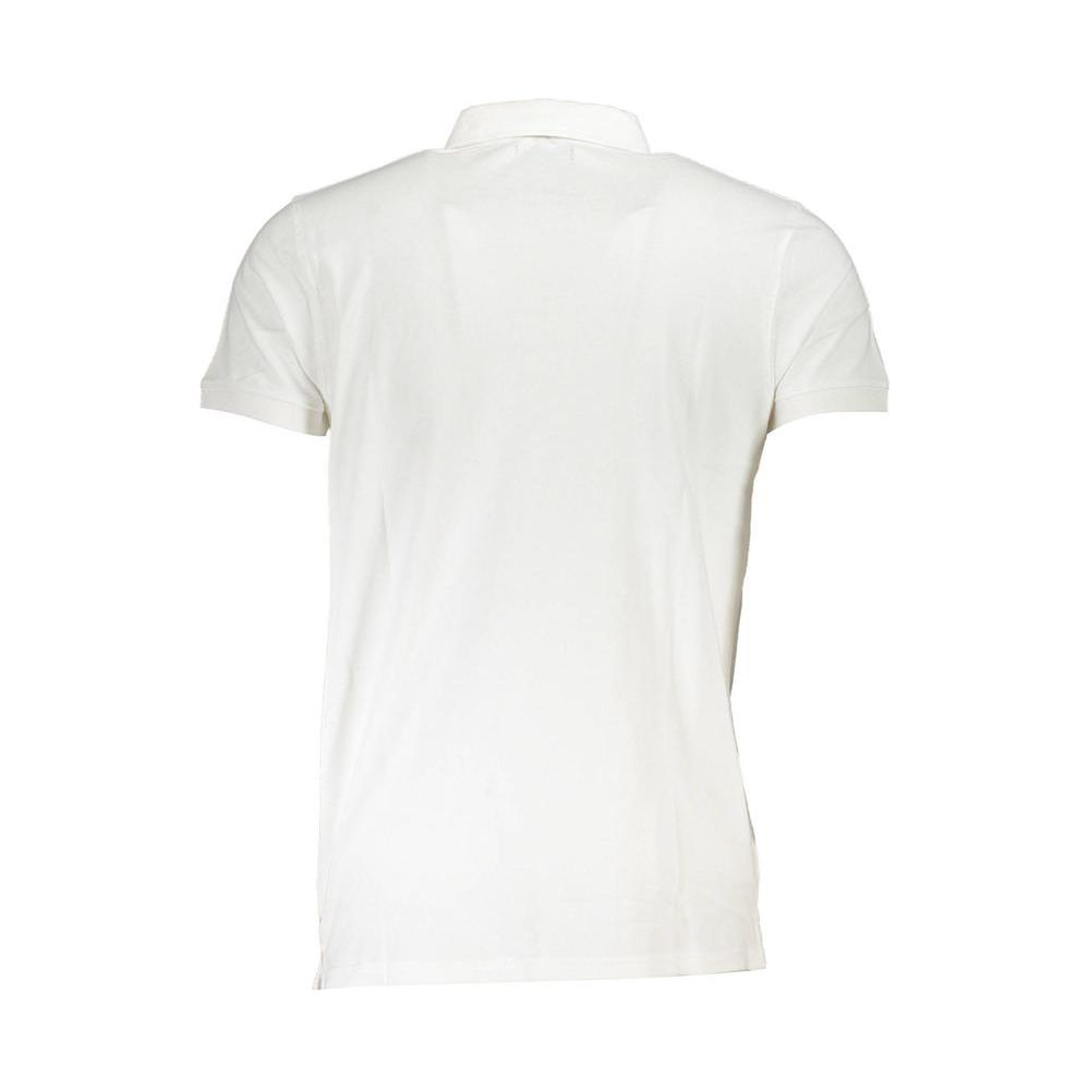 Cavalli Class White Cotton Polo Shirt Cavalli Class White Smoke