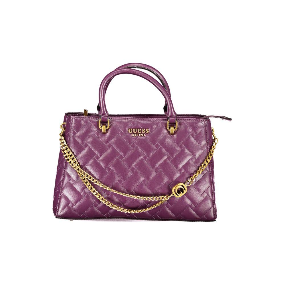 Guess Jeans Purple Polyethylene Handbag Guess Jeans Dim Gray