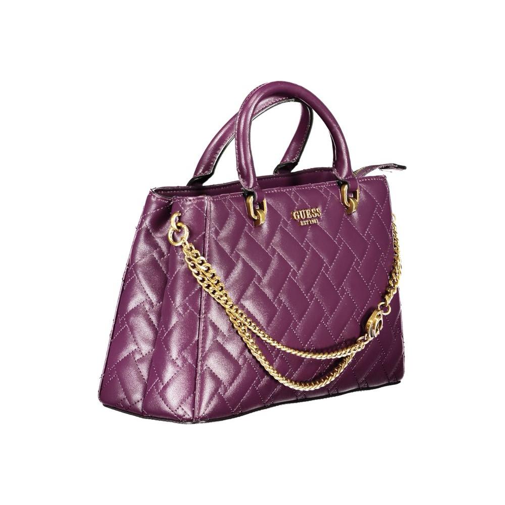 Guess Jeans Purple Polyethylene Handbag Guess Jeans Dim Gray