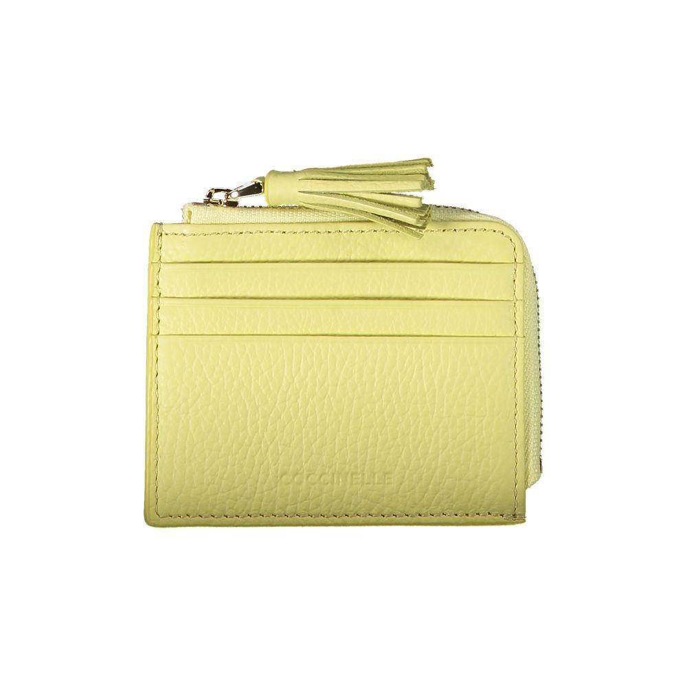 Coccinelle Yellow Leather Wallet Coccinelle Light Goldenrod