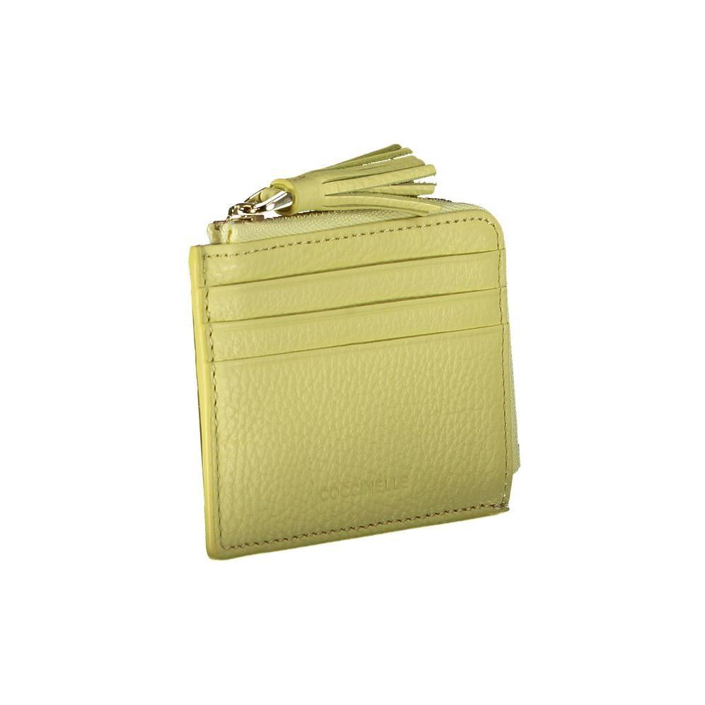 Coccinelle Yellow Leather Wallet Coccinelle Dark Khaki