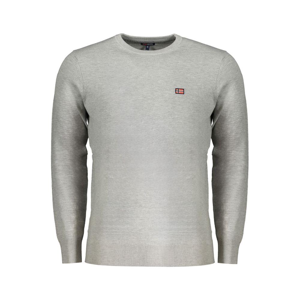Norway 1963 Gray Wool Men Sweater Norway 1963 Dark Gray