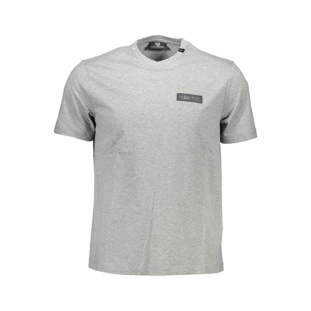 Plein Sport Gray Cotton Men T-Shirt Plein Sport Gray