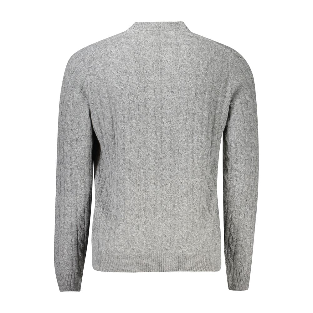 North Sails Gray Wool Men Sweater North Sails Dark Gray